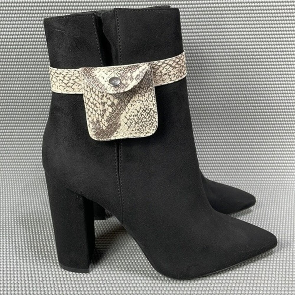 Qupid Heeled Suede Fashion Boots Women's Booties Side Zipped Size 9 NWOT
